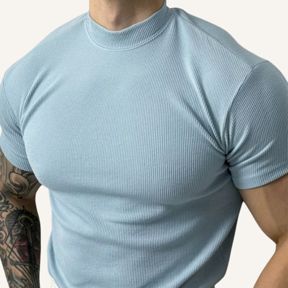 T-shirt Clarence Men’s Ribbed High Collar